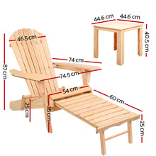 Load image into Gallery viewer, Gardeon 3 Piece Outdoor Beach Chair and Table Set