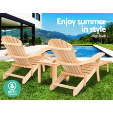 Load image into Gallery viewer, Gardeon 3 Piece Outdoor Beach Chair and Table Set