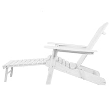 Load image into Gallery viewer, Gardeon Adirondack Beach Chair with Ottoman - White