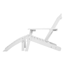 Load image into Gallery viewer, 3PC Outdoor Wooden Adirondack Lounge Chairs Table Set - White