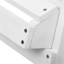 Load image into Gallery viewer, 3PC Outdoor Wooden Adirondack Lounge Chairs Table Set - White