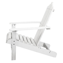 Load image into Gallery viewer, Gardeon Outdoor Sun Lounge Beach Chairs Table Setting Wooden Adirondack Patio - White