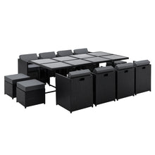 Load image into Gallery viewer, Gardeon 13 Piece Wicker Outdoor Dining Table Set