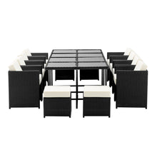 Load image into Gallery viewer, Gardeon 13 Piece Wicker Outdoor Dining Table Set