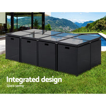 Load image into Gallery viewer, Gardeon 13 Piece Wicker Outdoor Dining Table Set