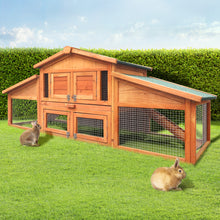 Load image into Gallery viewer, i.Pet Rabbit Hutch Chicken Coop Wooden Pet Hutch 169cm x 52cm x 72cm