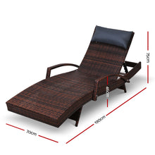 Load image into Gallery viewer, Gardeon Outdoor Sun Lounge Furniture Day Bed Wicker Pillow Sofa Set