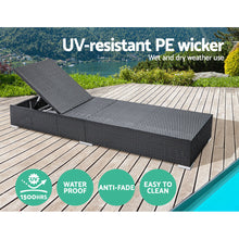 Load image into Gallery viewer, Gardeon Sun Lounge Outdoor Furniture Day Bed Wicker Rattan Garden Sofa