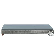 Load image into Gallery viewer, Gardeon Sun Lounge Wicker Lounger Day Bed Wheel Patio Outdoor Furniture Setting