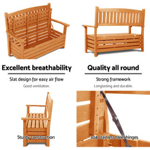 Load image into Gallery viewer, 2 Seat Wooden Outdoor Storage Bench