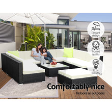 Load image into Gallery viewer, Gardeon 10PC Outdoor Furniture Sofa Set Wicker Garden Patio Lounge