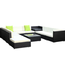 Load image into Gallery viewer, Gardeon 11PC Outdoor Furniture Sofa Set Wicker Garden Patio Lounge