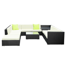 Load image into Gallery viewer, Gardeon 11PC Outdoor Furniture Sofa Set Wicker Garden Patio Lounge