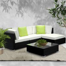 Load image into Gallery viewer, Gardeon 5PC Outdoor Furniture Sofa Set Wicker Garden Patio Pool Lounge