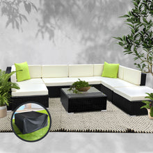Load image into Gallery viewer, Gardeon 8PC Sofa Set with Storage Cover Outdoor Furniture Wicker