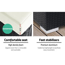 Load image into Gallery viewer, 3PC Gardeon Outdoor Furniture Sofa Set Wicker Rattan Garden Lounge Chair Setting