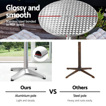 Load image into Gallery viewer, Gardeon Outdoor Bar Table Indoor Furniture Adjustable Aluminium Round 70/110cm