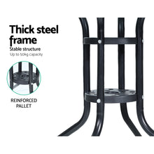 Load image into Gallery viewer, Gardeon Outdoor Dining Table Bar Setting Steel Glass 70CM
