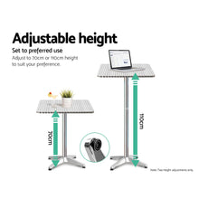 Load image into Gallery viewer, Gardeon Outdoor Bistro Set Bar Table Stools Adjustable Aluminium Cafe 3PC Square