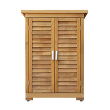 Load image into Gallery viewer, Portable Wooden Garden Storage Cabinet