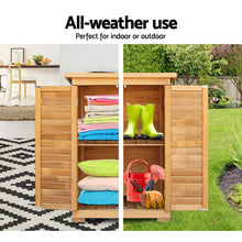Load image into Gallery viewer, Portable Wooden Garden Storage Cabinet