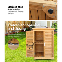 Load image into Gallery viewer, Portable Wooden Garden Storage Cabinet
