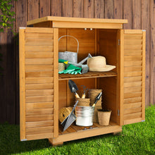 Load image into Gallery viewer, Portable Wooden Garden Storage Cabinet