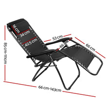 Load image into Gallery viewer, Gardeon Outdoor Portable Recliner - Black