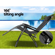 Load image into Gallery viewer, Gardeon Outdoor Portable Recliner - Black