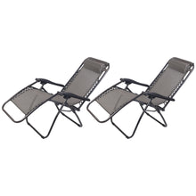 Load image into Gallery viewer, Gardeon Set of 2 Zero Gravity Chairs Reclining Outdoor Furniture Sun Lounge Folding Camping Lounger Grey