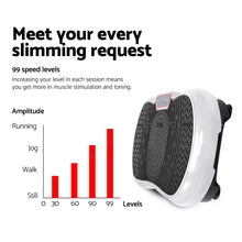 Load image into Gallery viewer, Everfit Vibration Machine Platform Vibrator Resistance Rope Home Fitness White