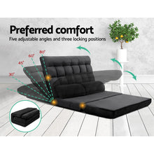 Load image into Gallery viewer, Artiss Lounge Sofa Bed 2-seater Charcoal Suede