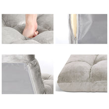 Load image into Gallery viewer, Artiss Lounge Sofa Bed Flannel Fabric Grey