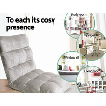 Load image into Gallery viewer, Artiss Lounge Sofa Bed Flannel Fabric Grey