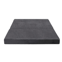 Load image into Gallery viewer, Giselle Bedding Double Size Folding Foam Mattress Portable Bed Mat Velvet Dark Grey
