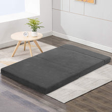 Load image into Gallery viewer, Giselle Bedding Double Size Folding Foam Mattress Portable Bed Mat Velvet Dark Grey