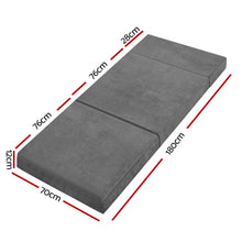Load image into Gallery viewer, Giselle Bedding Folding Foam Portable Mattress Grey