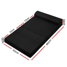 Load image into Gallery viewer, Giselle Bedding Folding Foam Mattress Portable Double Sofa Bed Mat Air Mesh Fabric Black