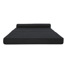 Load image into Gallery viewer, Giselle Bedding Folding Foam Mattress Portable Double Sofa Bed Mat Air Mesh Fabric Black