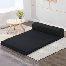 Load image into Gallery viewer, Giselle Bedding Folding Foam Mattress Portable Double Sofa Bed Mat Air Mesh Fabric Black