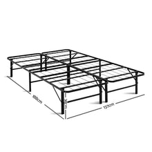 Load image into Gallery viewer, Artiss Folding Double Metal Bed Frame - Black