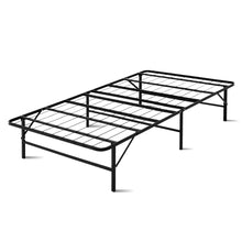 Load image into Gallery viewer, Artiss Folding Bed Frame Metal Bed Base King Single Size Portable Black