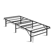 Load image into Gallery viewer, Durable Foldable Bed Frame - Single Metal Black
