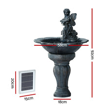 Load image into Gallery viewer, Gardeon Water Fountain Features Solar with LED Lights Outdoor Cascading Angel