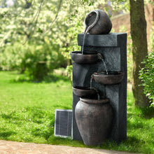 Load image into Gallery viewer, Gardeon Solar Water Fountain Features Outdoor 5 Tiered Cascading Bird Bath