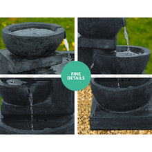Load image into Gallery viewer, Zenton™ - Tranquil Blue 4 Tier Solar Powered Water Fountain with Light