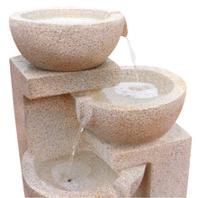 Load image into Gallery viewer, Zenton™ - Tranquil Sand Beige 4 Tier Solar Powered Water Fountain with Light