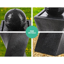 Load image into Gallery viewer, InfinityTwist™ - Minimalist Black Ball Twisty Solar Powered Water Fountain with Lights