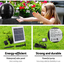 Load image into Gallery viewer, InfinityTwist™ - Minimalist Black Ball Twisty Solar Powered Water Fountain with Lights
