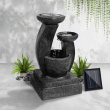 Load image into Gallery viewer, MushroomFountain™ - Vivid Blue 3 Tier Solar Powered Water Fountain with Light -